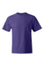 Hanes 5180/518T Mens Beefy-T Short Sleeve Crewneck T-Shirt Purple Flat Front