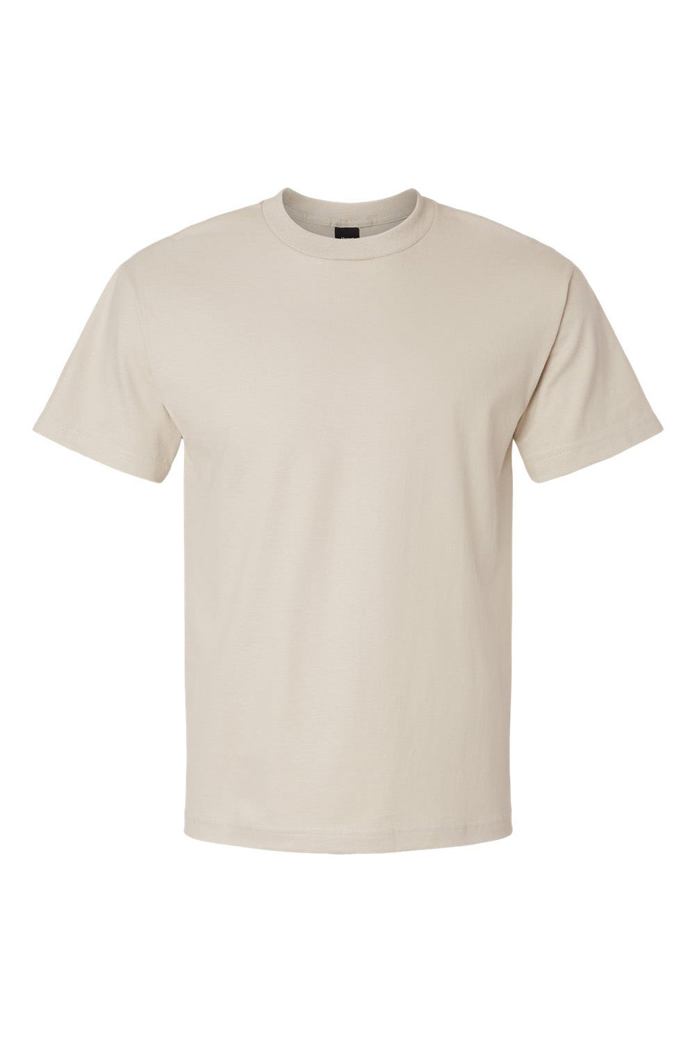 Hanes 5180/518T Mens Beefy-T Short Sleeve Crewneck T-Shirt Sand Flat Front