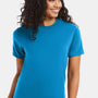 Hanes Mens Beefy-T Short Sleeve Crewneck T-Shirt - Teal Blue - Closeout