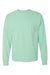 Hanes 5186 Mens Beefy-T Long Sleeve Crewneck T-Shirt Clean Mint Green Flat Front