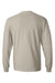 Hanes 5186 Mens Beefy-T Long Sleeve Crewneck T-Shirt Sand Flat Back