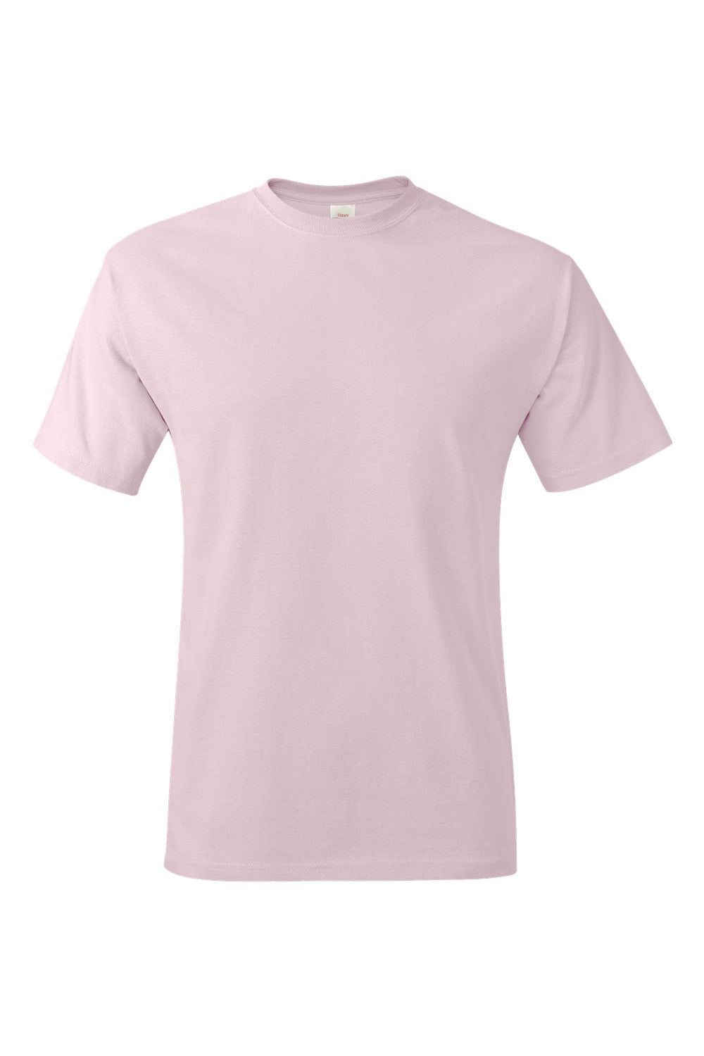 Hanes 5250/5250T Mens ComfortSoft Short Sleeve Crewneck T-Shirt Pale Pink Flat Front