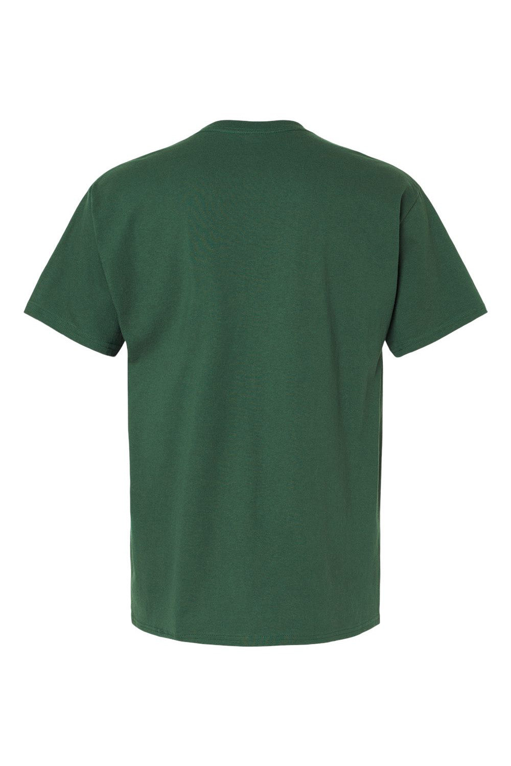 Hanes 5280 Mens ComfortSoft Short Sleeve Crewneck T-Shirt Athletic Dark Green Flat Back