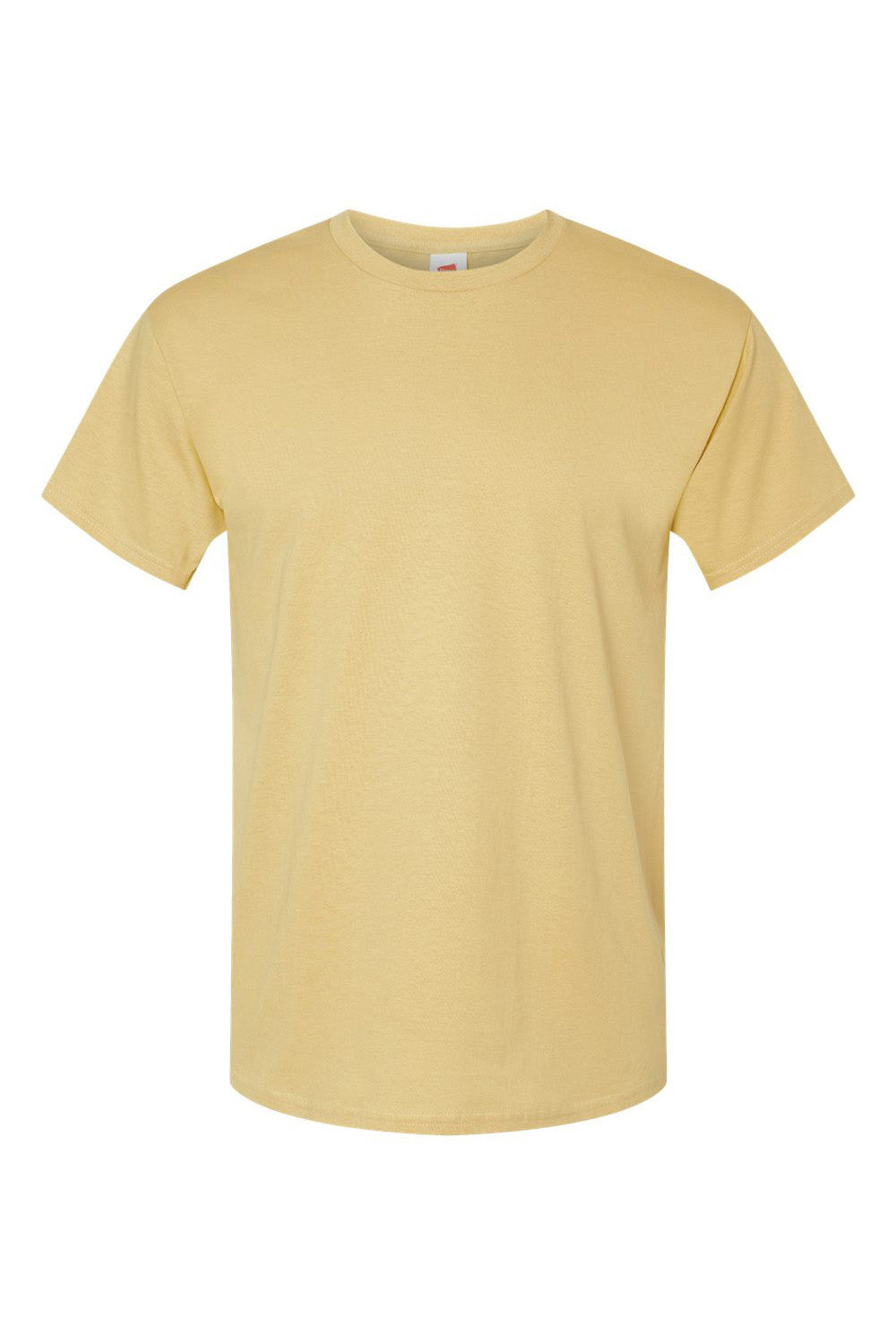 Hanes 5280 Mens ComfortSoft Short Sleeve Crewneck T-Shirt Athletic Gold Flat Front