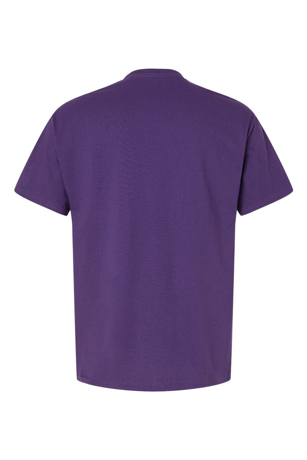 Hanes 5280 Mens ComfortSoft Short Sleeve Crewneck T-Shirt Athletic Purple Flat Back