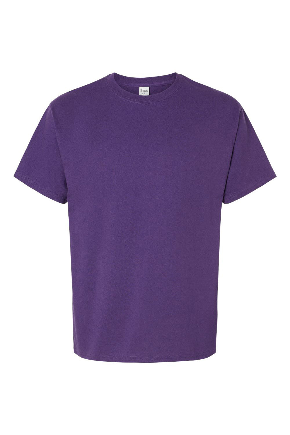 Hanes 5280 Mens ComfortSoft Short Sleeve Crewneck T-Shirt Athletic Purple Flat Front