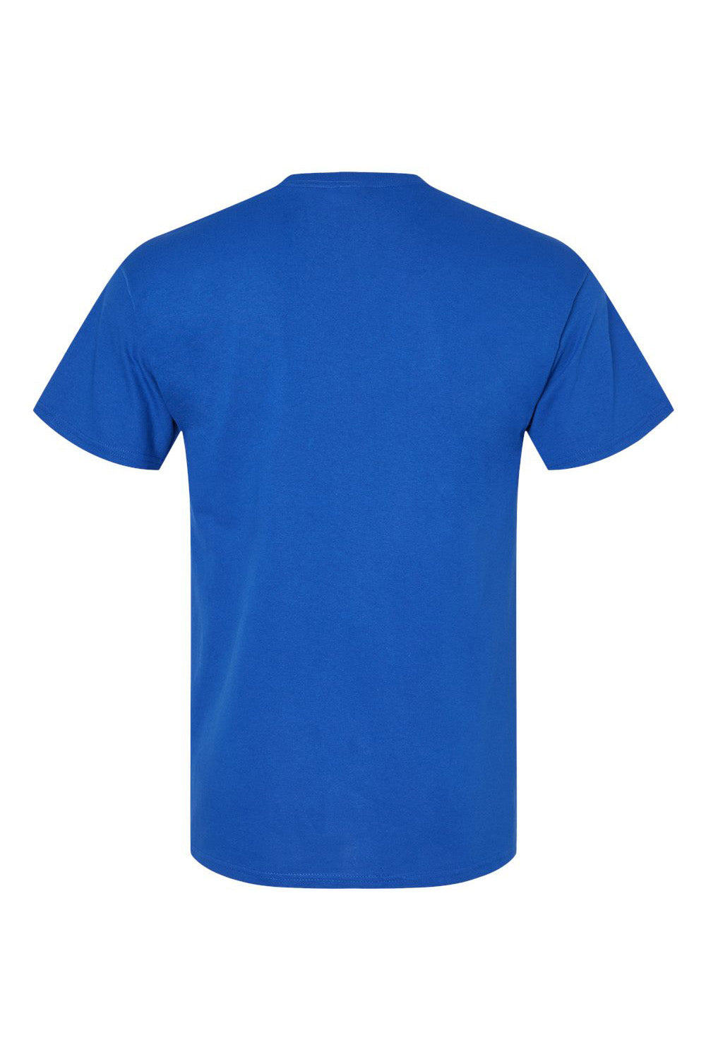 Hanes 5280 Mens ComfortSoft Short Sleeve Crewneck T-Shirt Athletic Royal Blue Flat Back