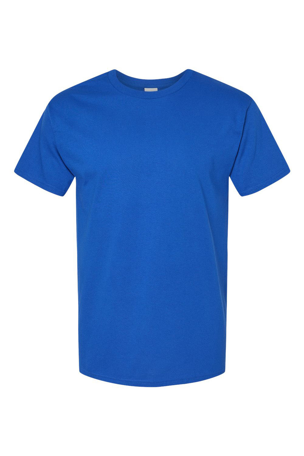 Hanes 5280 Mens ComfortSoft Short Sleeve Crewneck T-Shirt Athletic Royal Blue Flat Front