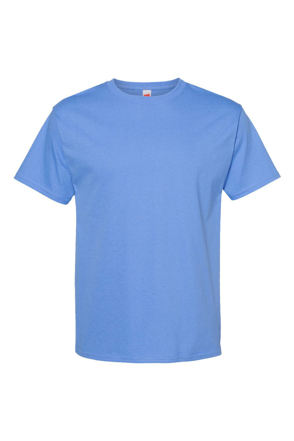 Hanes 5280 Mens ComfortSoft Short Sleeve Crewneck T-Shirt Carolina Blue Flat Front