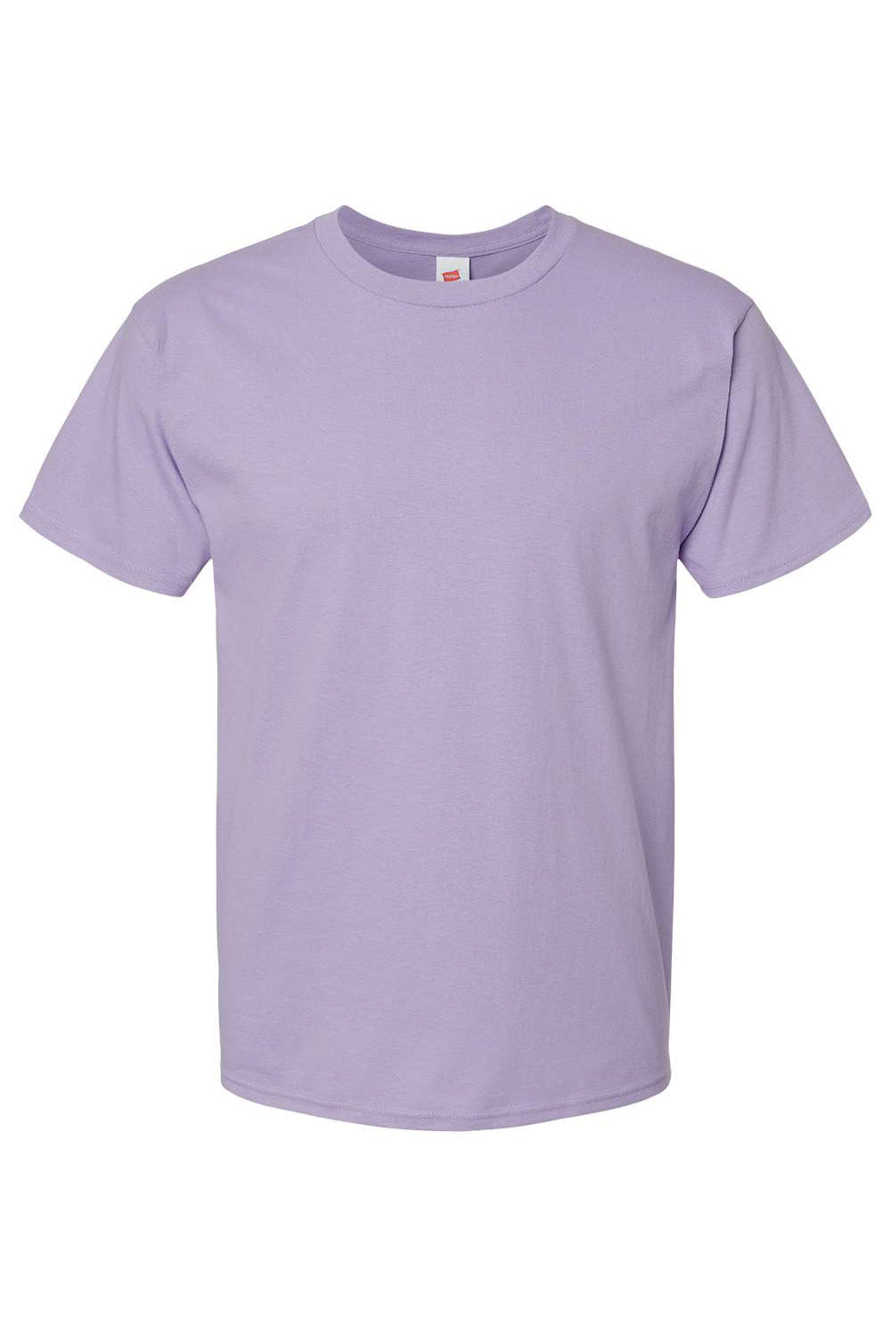 Hanes 5280 Mens ComfortSoft Short Sleeve Crewneck T-Shirt Lavender Purple Flat Front