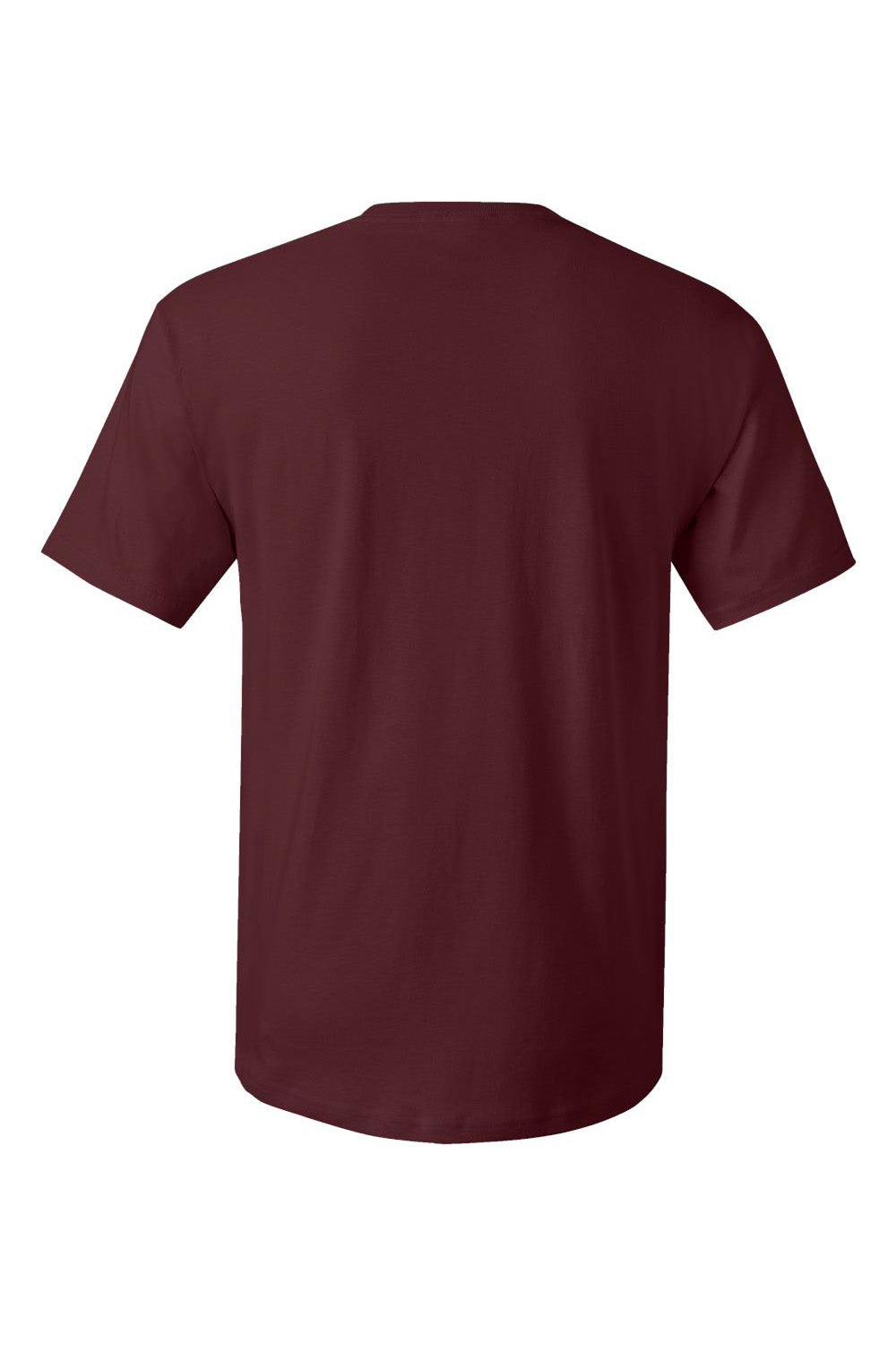 Hanes 5280 Mens ComfortSoft Short Sleeve Crewneck T-Shirt Maroon Flat Back