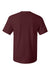 Hanes 5280 Mens ComfortSoft Short Sleeve Crewneck T-Shirt Maroon Flat Back