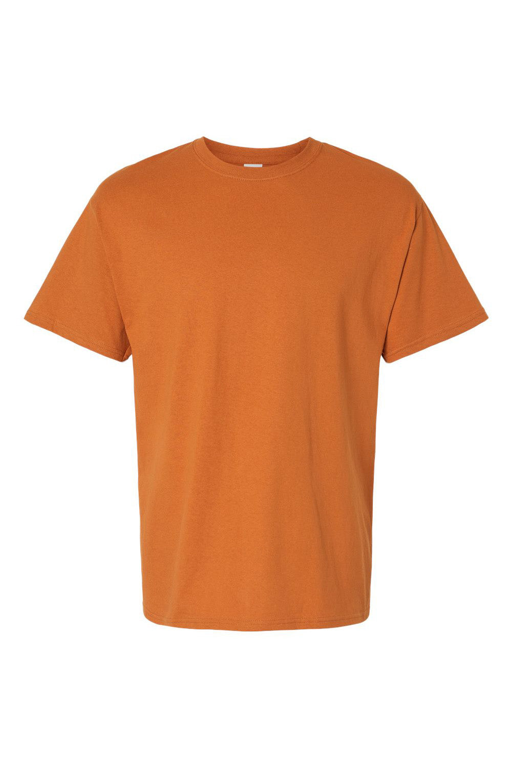 Hanes 5280 Mens ComfortSoft Short Sleeve Crewneck T-Shirt Texas Orange Flat Front