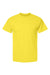 Hanes 5280 Mens ComfortSoft Short Sleeve Crewneck T-Shirt Yellow Flat Front