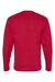 Hanes 5286 Mens ComfortSoft Long Sleeve Crewneck T-Shirt Athletic Crimson Red Flat Back