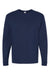 Hanes 5286 Mens ComfortSoft Long Sleeve Crewneck T-Shirt Athletic Navy Blue Flat Front