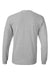 Hanes 5286 Mens ComfortSoft Long Sleeve Crewneck T-Shirt Light Steel Grey Flat Back