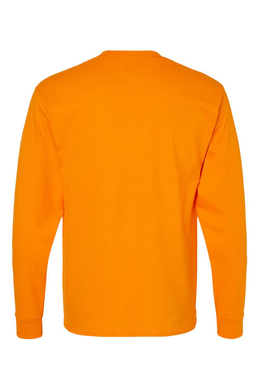 Hanes 5286 Mens ComfortSoft Long Sleeve Crewneck T-Shirt Tennessee Orange Flat Back