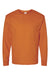 Hanes 5286 Mens ComfortSoft Long Sleeve Crewneck T-Shirt Texas Orange Flat Front