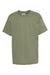 Hanes 5370 Youth EcoSmart Short Sleeve Crewneck T-Shirt Heather Green Flat Front