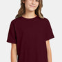 Hanes Youth EcoSmart Short Sleeve Crewneck T-Shirt - Maroon