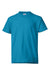 Hanes 5370 Youth EcoSmart Short Sleeve Crewneck T-Shirt Teal Blue Flat Front