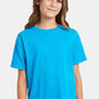 Hanes Youth EcoSmart Short Sleeve Crewneck T-Shirt - Teal Blue