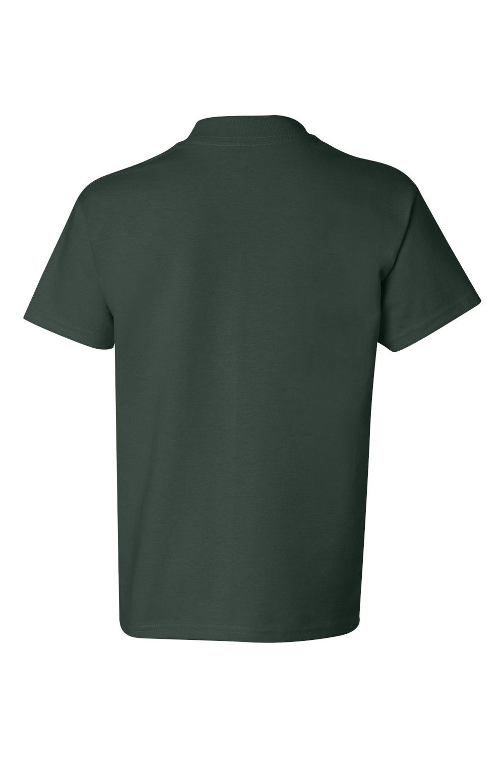 Hanes 5450/54500 Youth ComfortSoft Short Sleeve Crewneck T-Shirt Deep Forest Green Flat Back