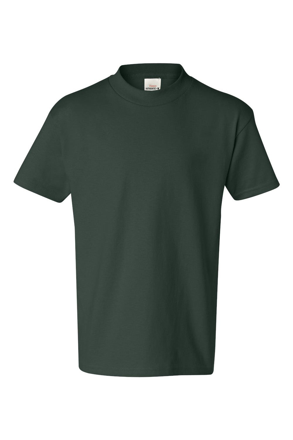 Hanes 5450/54500 Youth ComfortSoft Short Sleeve Crewneck T-Shirt Deep Forest Green Flat Front