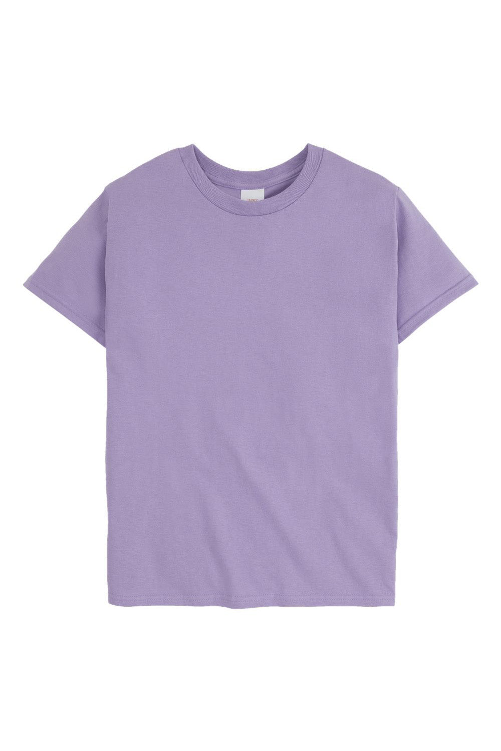 Hanes 5450/54500 Youth ComfortSoft Short Sleeve Crewneck T-Shirt Lavender Purple Flat Front