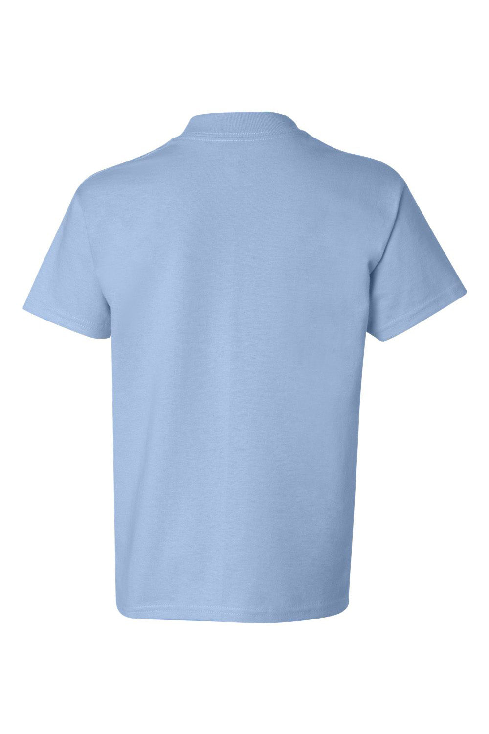 Hanes 5450/54500 Youth ComfortSoft Short Sleeve Crewneck T-Shirt Light Blue Flat Back