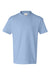 Hanes 5450/54500 Youth ComfortSoft Short Sleeve Crewneck T-Shirt Light Blue Flat Front