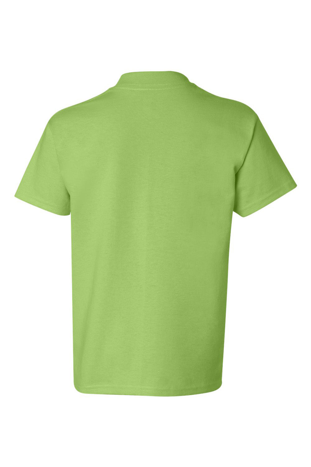 Hanes 5450/54500 Youth ComfortSoft Short Sleeve Crewneck T-Shirt Lime Green Flat Back