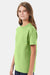 Hanes 5450/54500 Youth ComfortSoft Short Sleeve Crewneck T-Shirt Lime Green Model Side