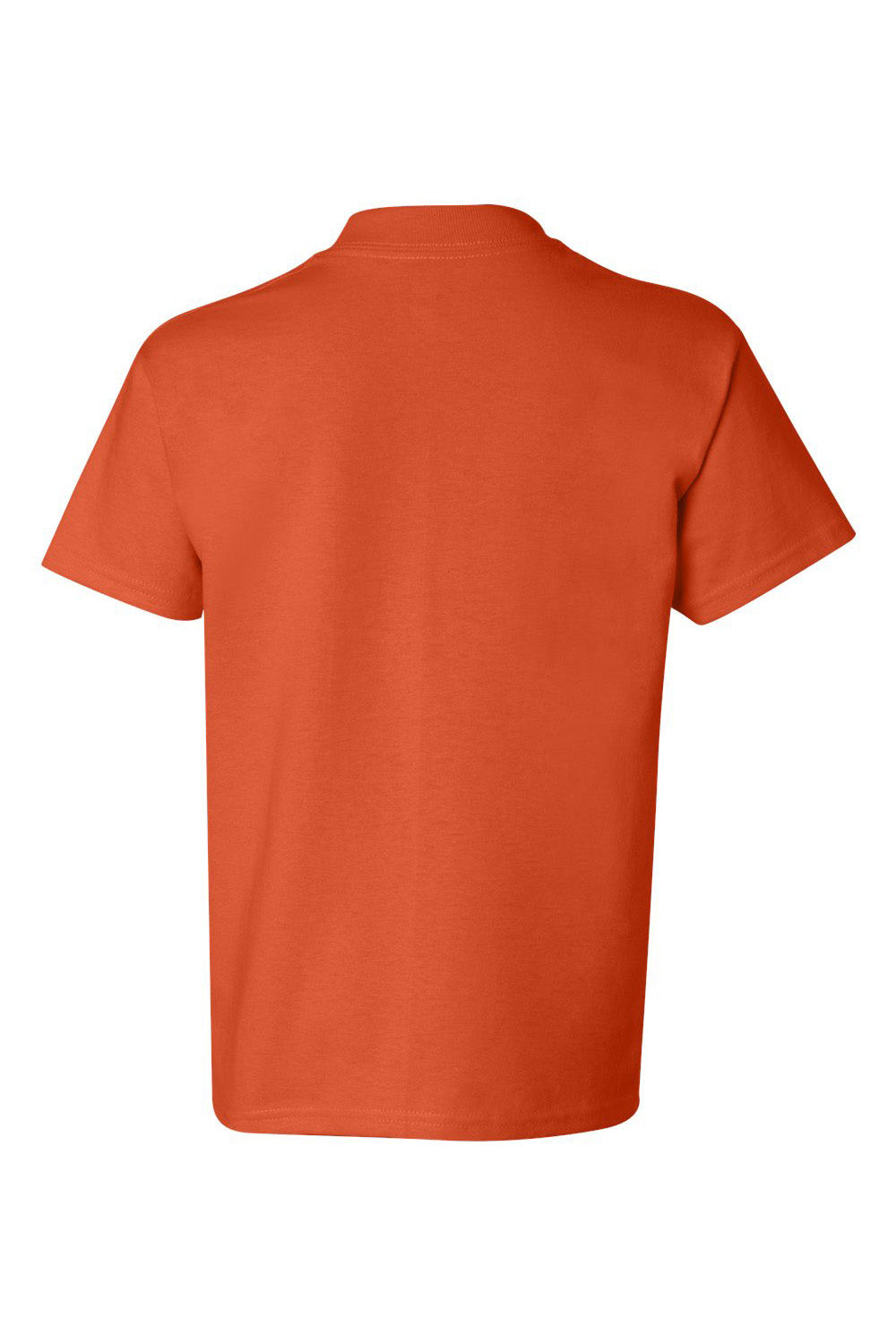 Hanes 5450/54500 Youth ComfortSoft Short Sleeve Crewneck T-Shirt Orange Flat Back