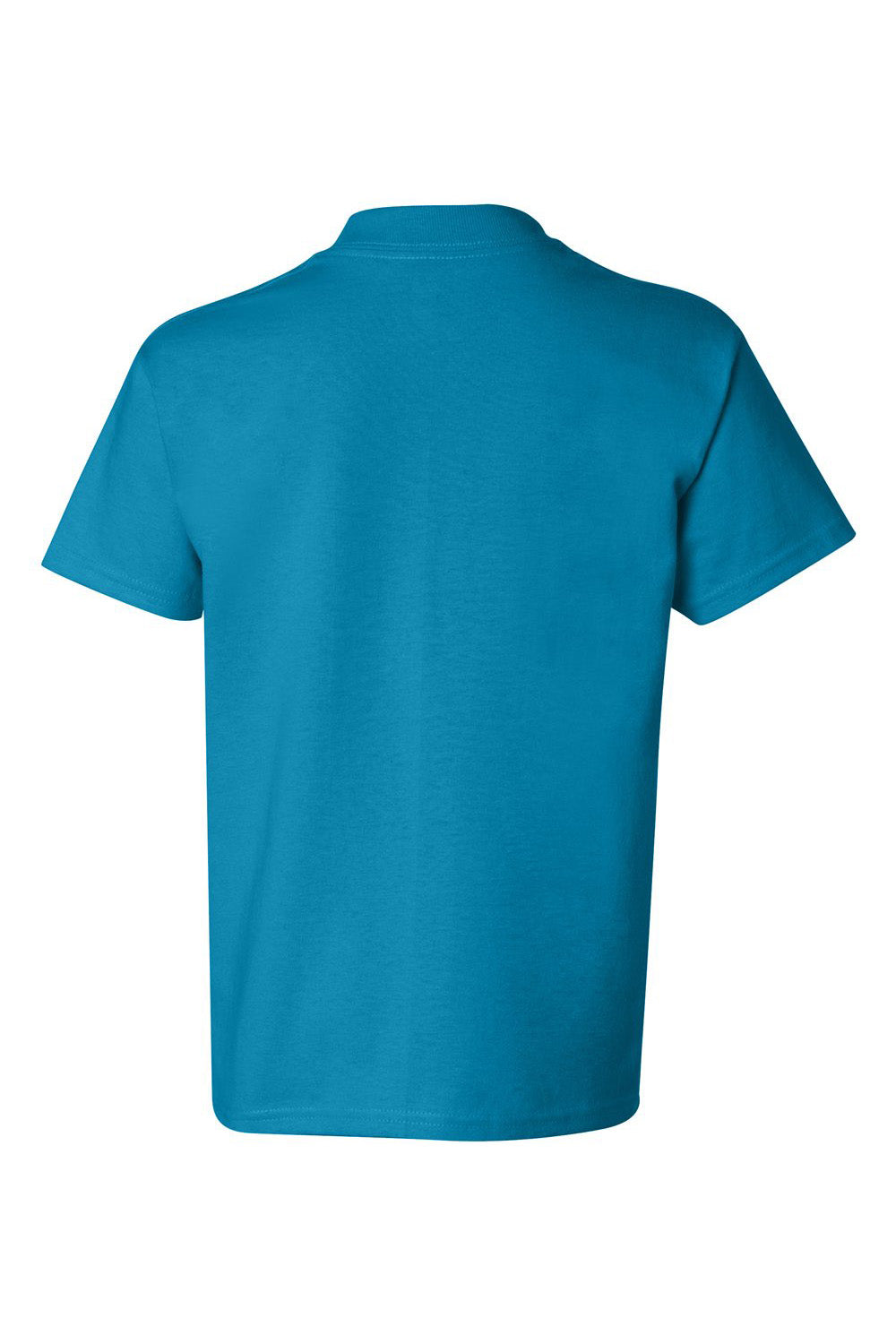 Hanes 5450/54500 Youth ComfortSoft Short Sleeve Crewneck T-Shirt Teal Blue Flat Back