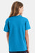 Hanes 5450/54500 Youth ComfortSoft Short Sleeve Crewneck T-Shirt Teal Blue Model Back