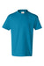 Hanes 5450/54500 Youth ComfortSoft Short Sleeve Crewneck T-Shirt Teal Blue Flat Front