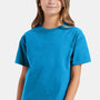 Hanes Youth ComfortSoft Short Sleeve Crewneck T-Shirt - Teal Blue