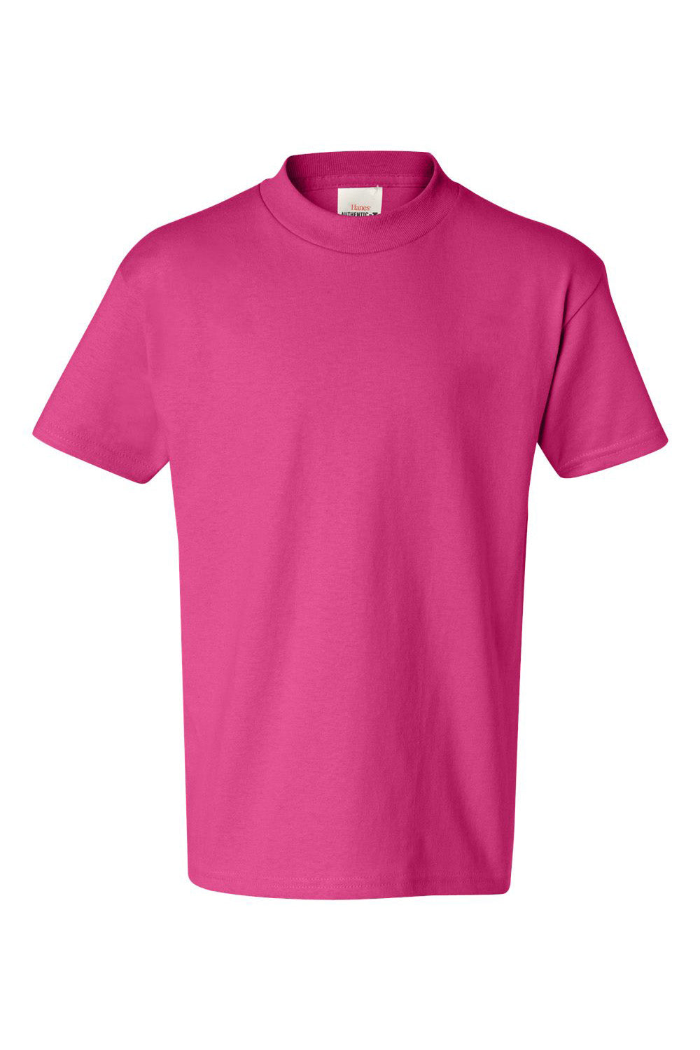 Hanes 5450/54500 Youth ComfortSoft Short Sleeve Crewneck T-Shirt Wow Pink Flat Front