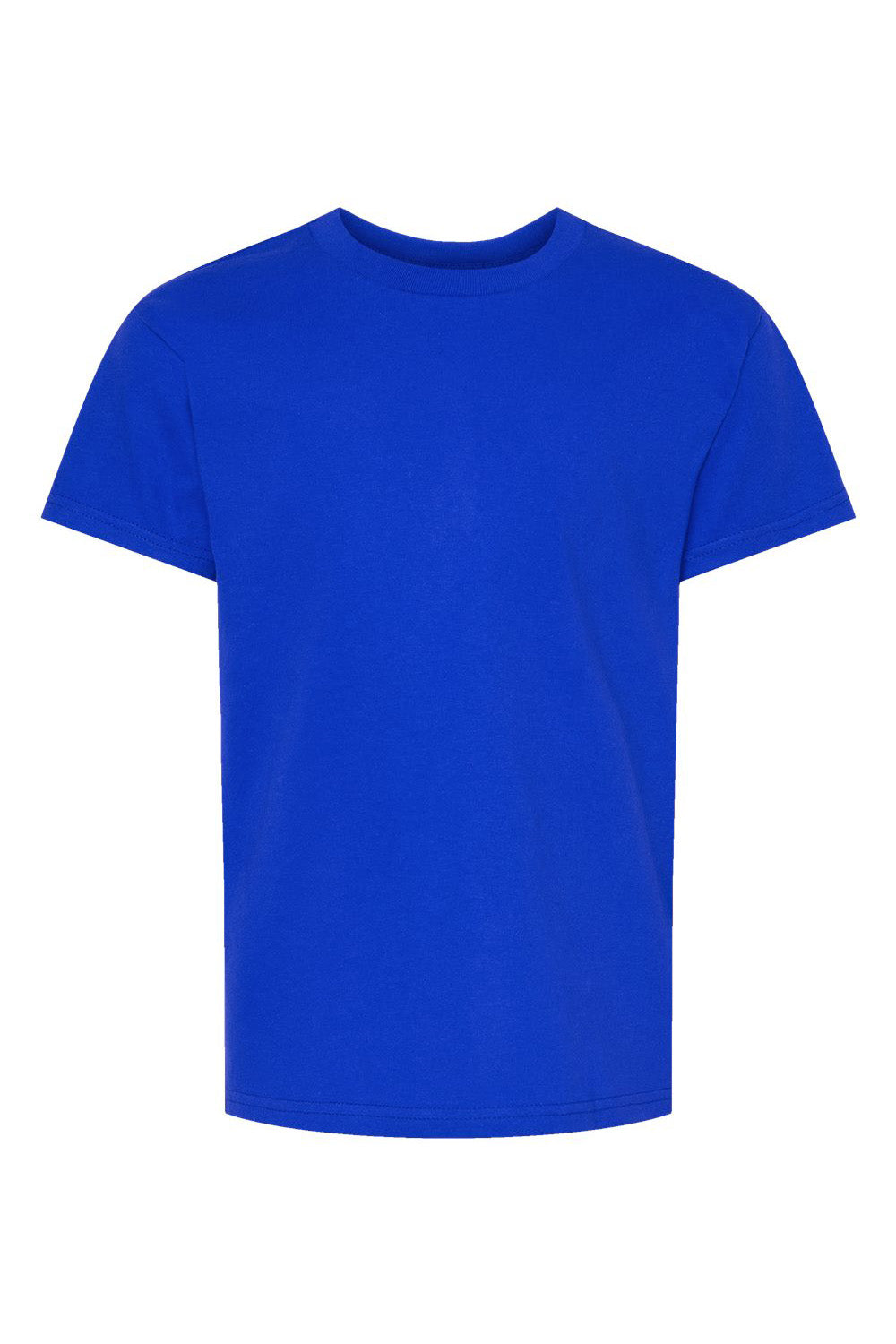 Hanes 5480 Youth ComfortSoft Short Sleeve Crewneck T-Shirt Athletic Royal Blue Flat Front