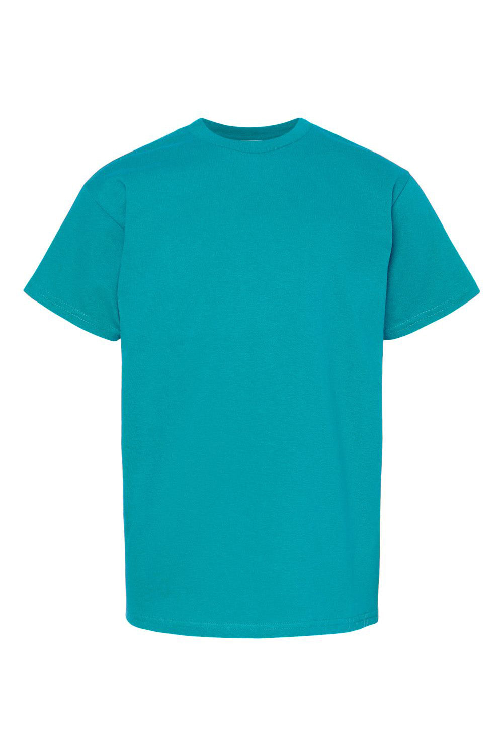 Hanes 5480 Youth ComfortSoft Short Sleeve Crewneck T-Shirt Athletic Teal Green Flat Front