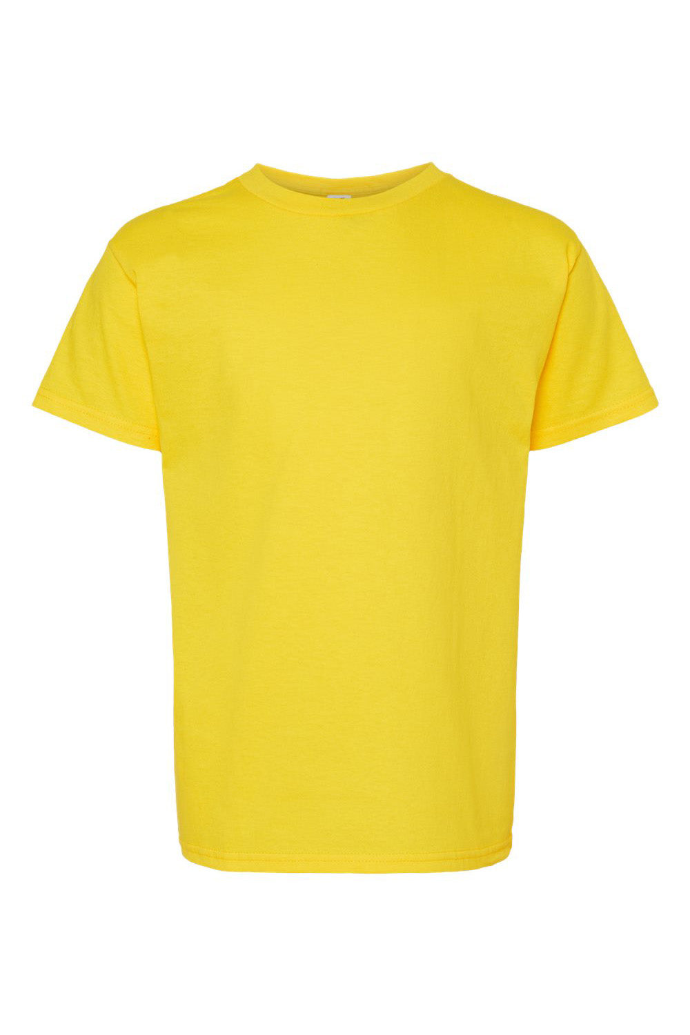 Hanes 5480 Youth ComfortSoft Short Sleeve Crewneck T-Shirt Athletic Yellow Flat Front