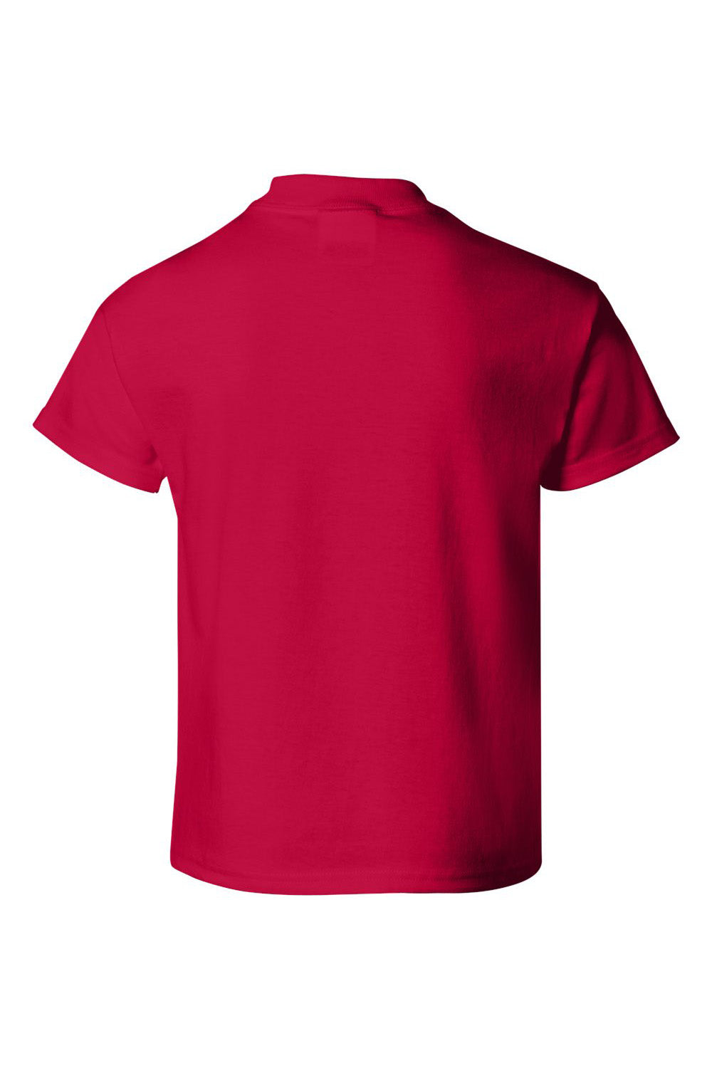 Hanes 5480 Youth ComfortSoft Short Sleeve Crewneck T-Shirt Deep Red Flat Back