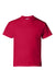 Hanes 5480 Youth ComfortSoft Short Sleeve Crewneck T-Shirt Deep Red Flat Front