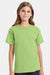 Hanes 5480 Youth ComfortSoft Short Sleeve Crewneck T-Shirt Lime Green Model Front