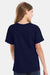 Hanes 5480 Youth ComfortSoft Short Sleeve Crewneck T-Shirt Navy Blue Model Back