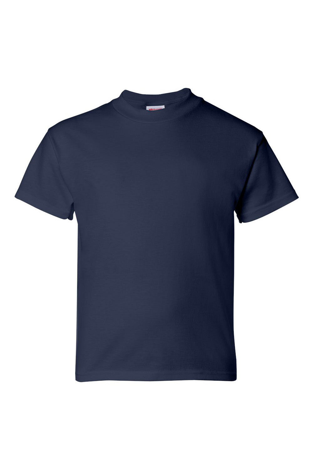 Hanes 5480 Youth ComfortSoft Short Sleeve Crewneck T-Shirt Navy Blue Flat Front