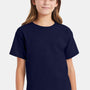 Hanes Youth ComfortSoft Short Sleeve Crewneck T-Shirt - Navy Blue