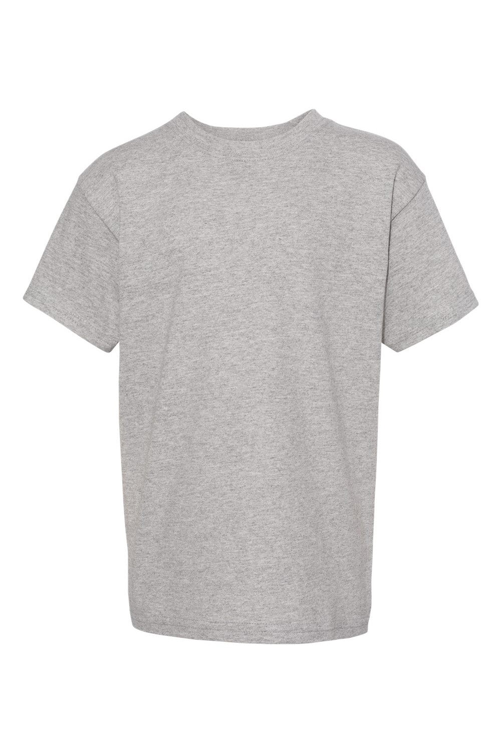 Hanes 5480 Youth ComfortSoft Short Sleeve Crewneck T-Shirt Oxford Grey Flat Front